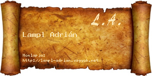 Lampl Adrián névjegykártya
